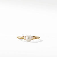 Solari Station Ring in 18K Yellow Gold with Cultured Pearl and Diamonds