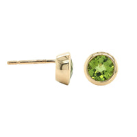 14K Yellow Gold Peridot Stud Earrings, 14k yellow gold, Long's Jewelers