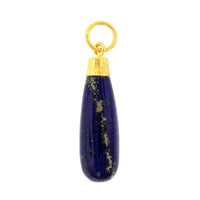 24K Yellow Gold Lapis Pendant