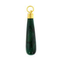 24K Yellow Gold Malachite Pendant
