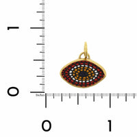 24K Yellow Gold Evil Eye Charm