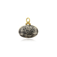 24K Yellow Gold Turquoise with Diamond Charm