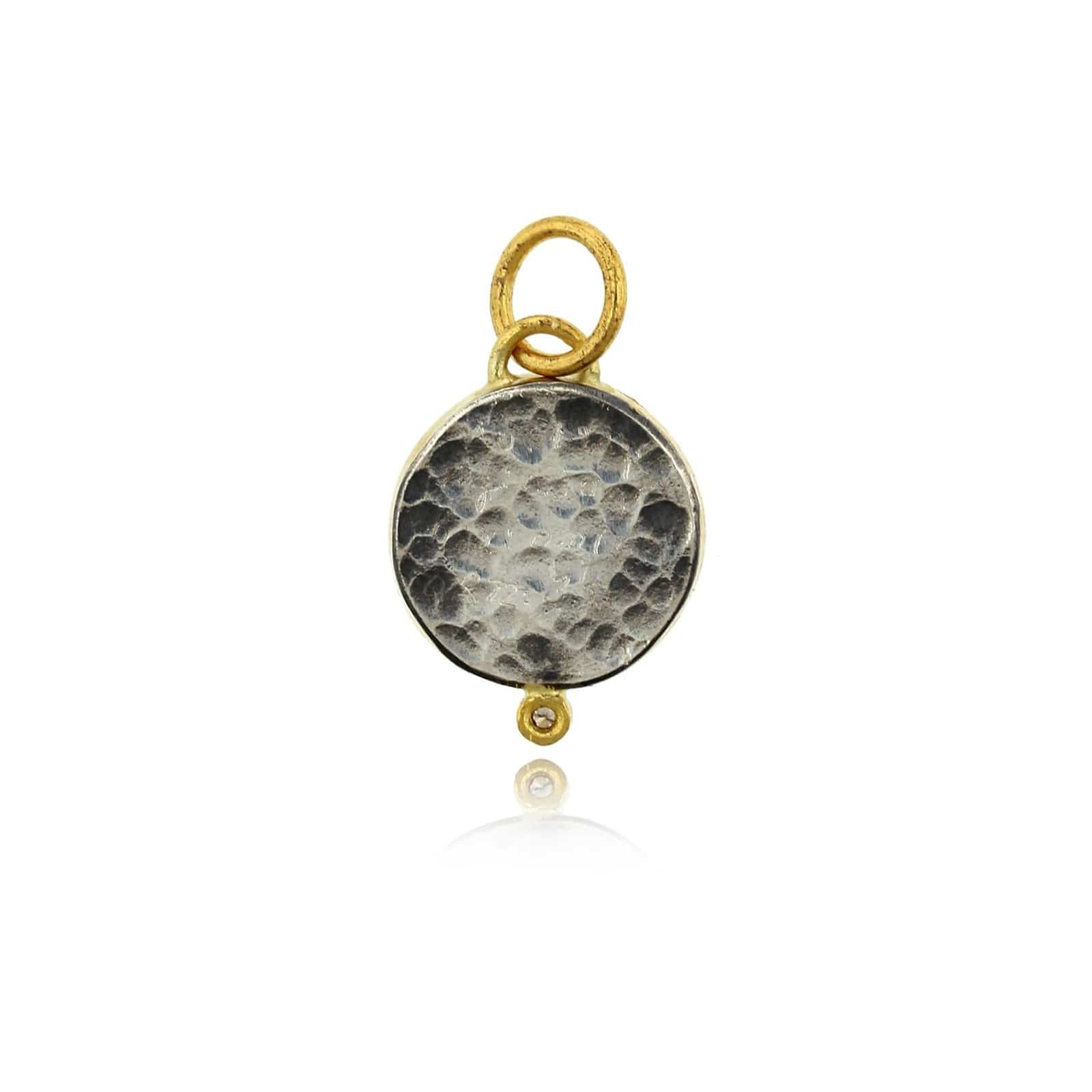 24K Yellow Gold Mosaic Evil Eye Charm