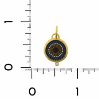 24K Yellow Gold Mosaic Evil Eye Charm
