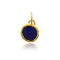 24K Yellow Gold Quartz Evil Eye Charm