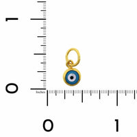 24K Yellow Gold Mother of Pearl Evil Eye Charm