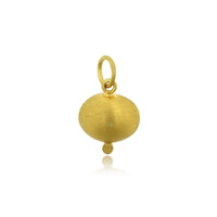 24K Yellow Gold Blue Topaz with Diamond Charm