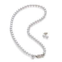 18K White Gold Pearl 2 Piece Set