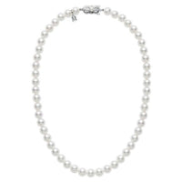 18K White Gold Pearl Necklace