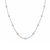 Mikimoto 18K Yellow Gold Akoya Cultured Pearl Station Necklace