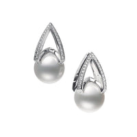 Mikimoto 18K White Gold Pearl Earrings