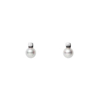 Mikimoto 18K White Gold Pearl Stud Earrings