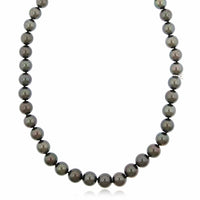 18K White Gold Black South Sea Pearl Necklace