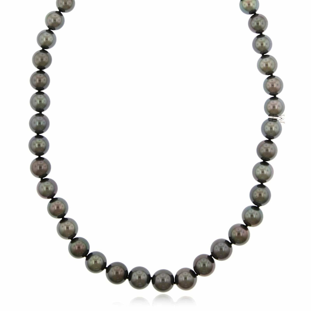 18K White Gold Black South Sea Pearl Necklace