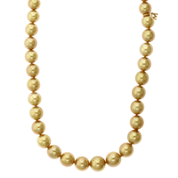 Mikimoto 18K Yellow Gold Golden South Sea Pearl Necklace