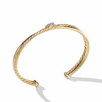 Petite X Bracelet in 18K Yellow Gold with Pavé Diamonds, Yellow Gold, Long's Jewelers