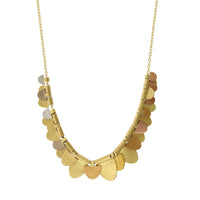 Platinum and 18K Tri-Color Gold Flutter Necklace, Platinum, Gold, Long's Jewelers