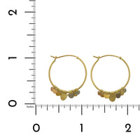 Platinum and 18K Tri-Color Gold Rainbow Flutter Hoop Earrings, Platinum, Gold, Long's Jewelers