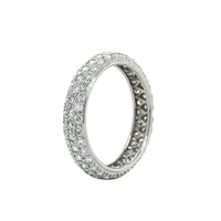 Platinum 3 Row Dome Diamond Eternity Band, Platinum, Long's Jewelers