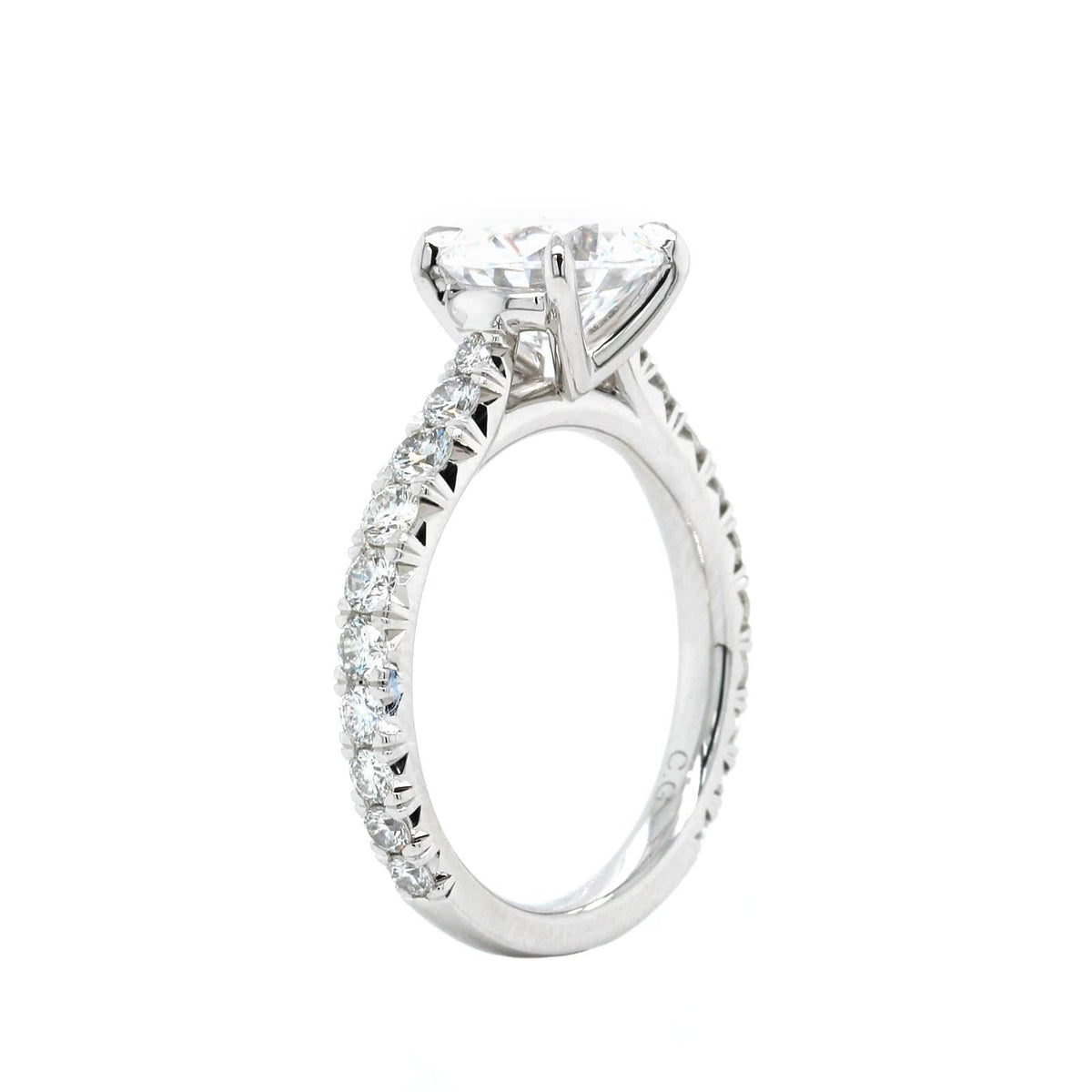 Platinum 4 Prong Diamond Engagement Ring Setting