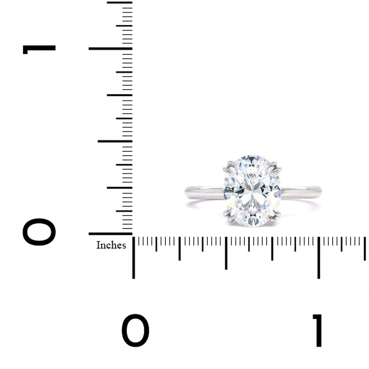 Platinum 4 Prong Diamond Gallery Engagement Ring Setting