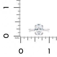 Platinum 4 Prong Diamond Gallery Engagement Ring Setting