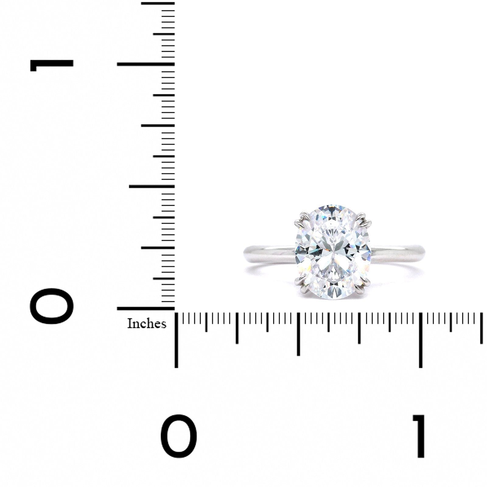 Platinum 4 Prong Diamond Gallery Engagement Ring Setting