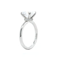 Platinum 4 Prong Diamond Gallery Engagement Ring Setting
