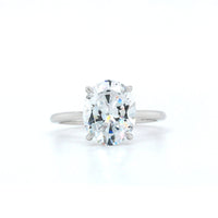 Platinum 4 Prong Hidden Diamond Halo Engagement Ring Setting, Platinum, Long's Jewelers