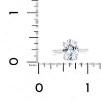 Platinum 4 Prong Hidden Diamond Halo Engagement Ring Setting