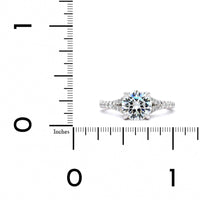Platinum 4 Prong Split Shank Diamond Engagement Ring Setting
