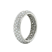 Platinum 4 Row Dome Diamond Eternity Band, Platinum, Long's Jewelers