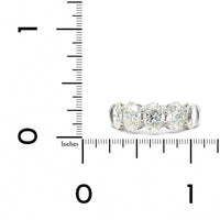 Platinum 5 Stone Oval Diamond Band