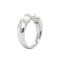 Platinum 5 Stone Oval Diamond Band