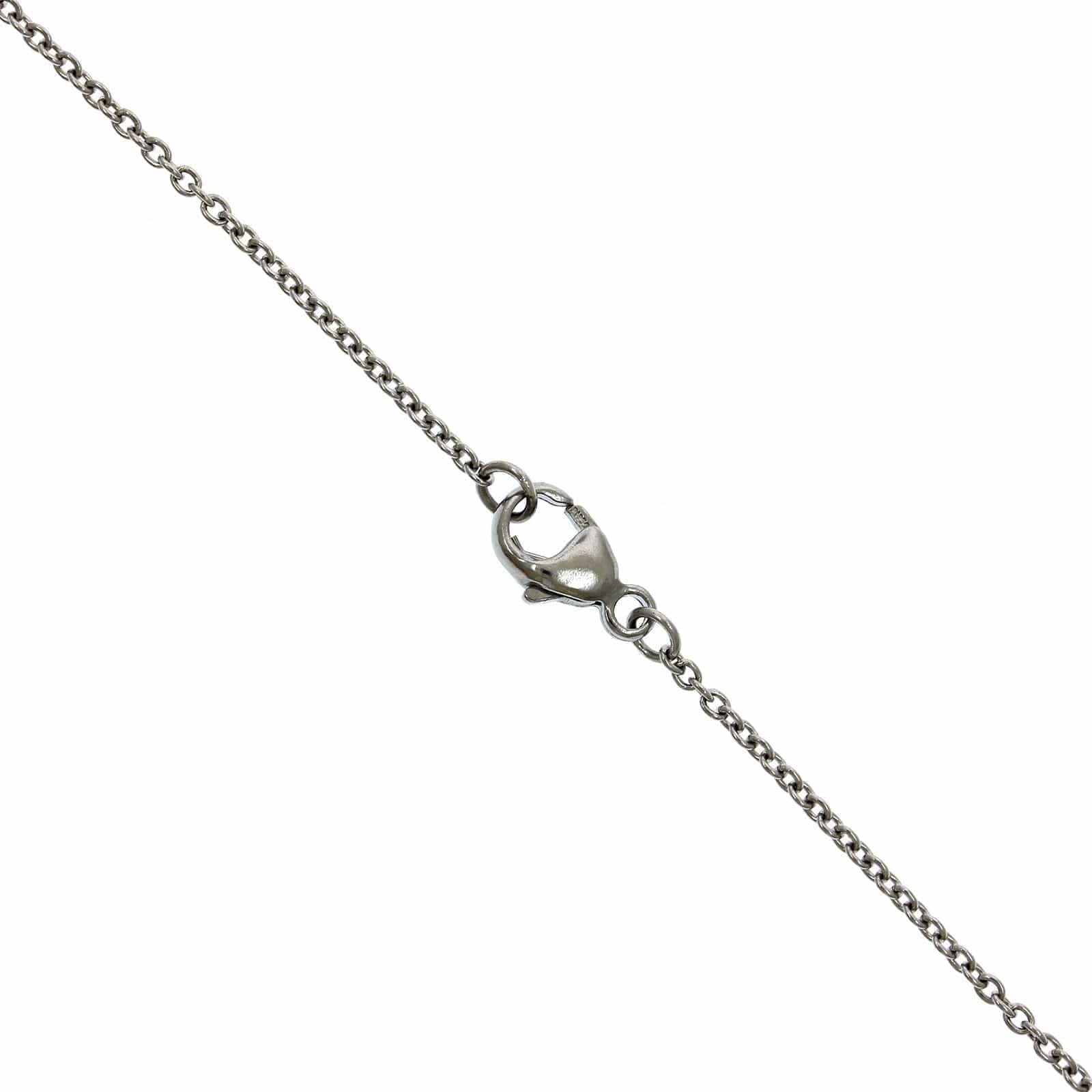 Platinum Couch Pearl Diamond Bail Necklace, Platinum, Long's Jewelers