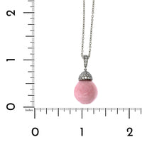 Platinum Couch Pearl Diamond Bail Necklace, Platinum, Long's Jewelers