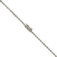 Platinum Diamond Cube Chain Necklace