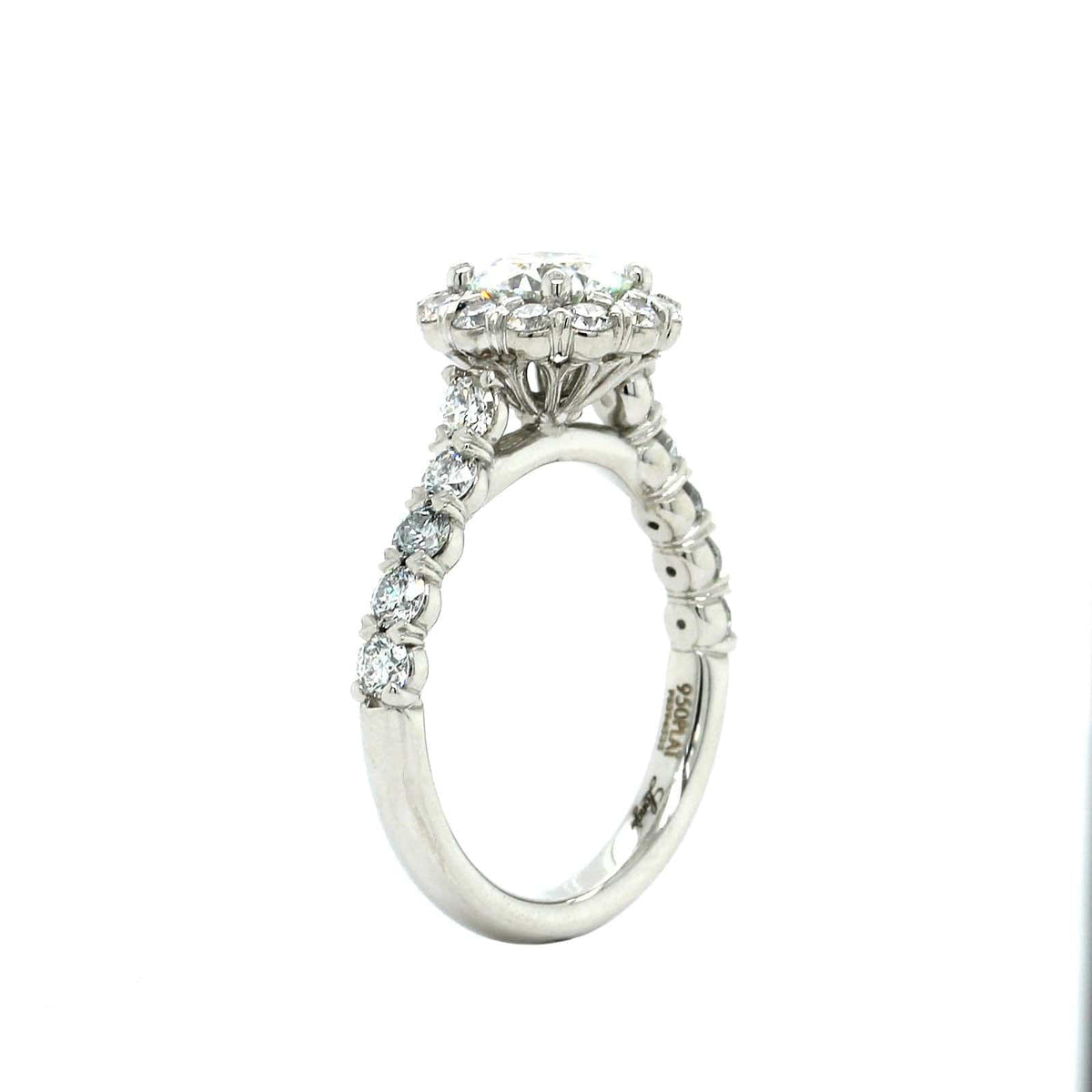 Platinum Diamond Halo Engagement Ring, Platinum, Long's Jewelers