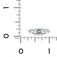 Platinum Diamond with Diamond Sides Engagement Ring