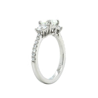 Platinum Diamond with Diamond Sides Engagement Ring