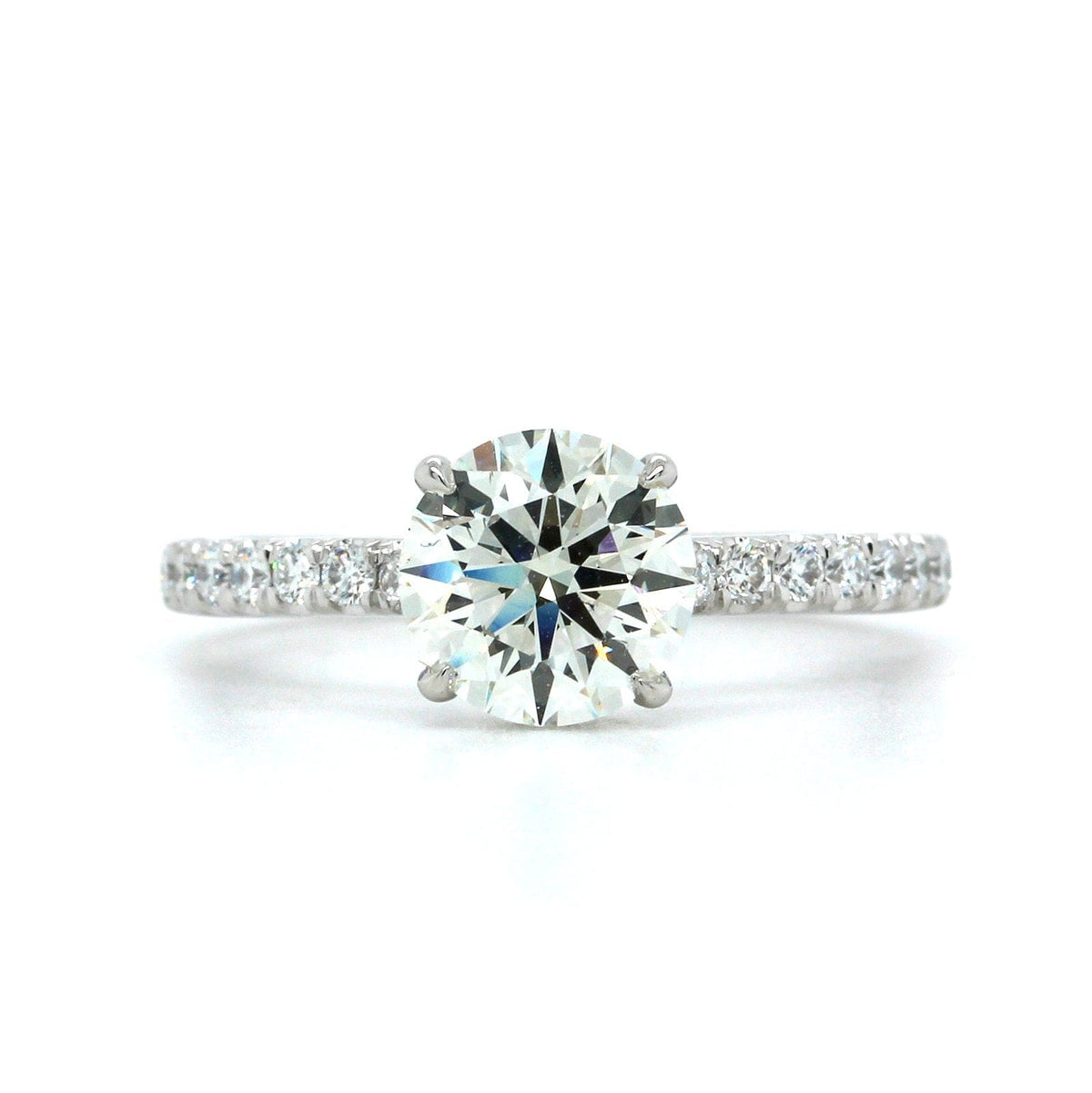 Platinum Diamond with Hidden Halo Diamond Engagement Ring, Platinum, Long's Jewelers
