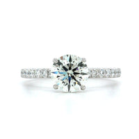Platinum Diamond with Hidden Halo Diamond Engagement Ring, Platinum, Long's Jewelers