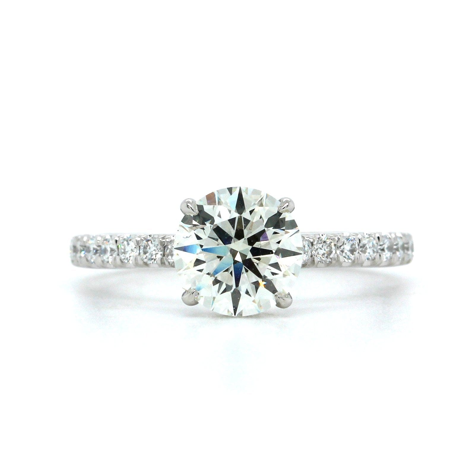 Platinum Diamond with Hidden Halo Diamond Engagement Ring, Platinum, Long's Jewelers