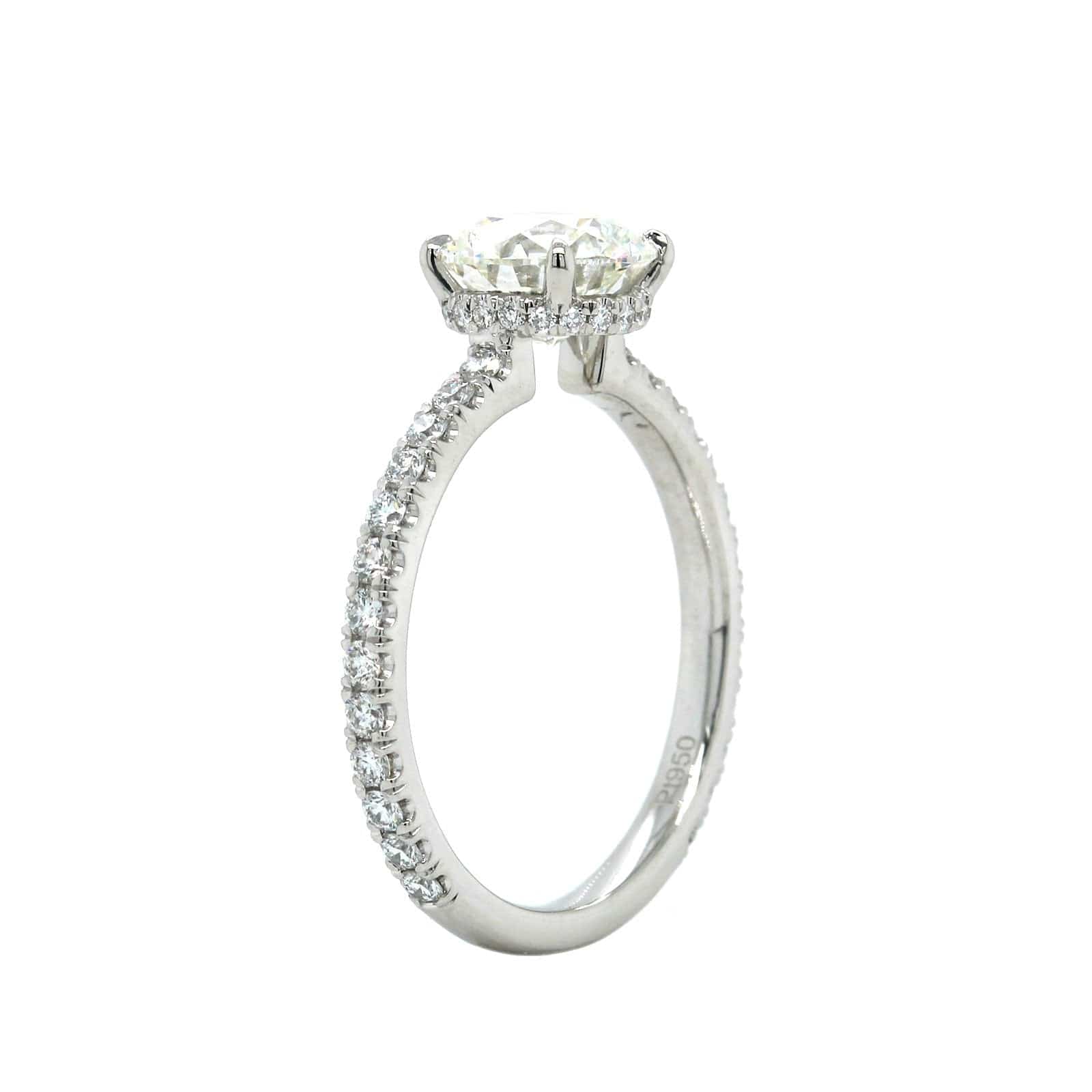 Platinum Diamond with Hidden Halo Diamond Engagement Ring