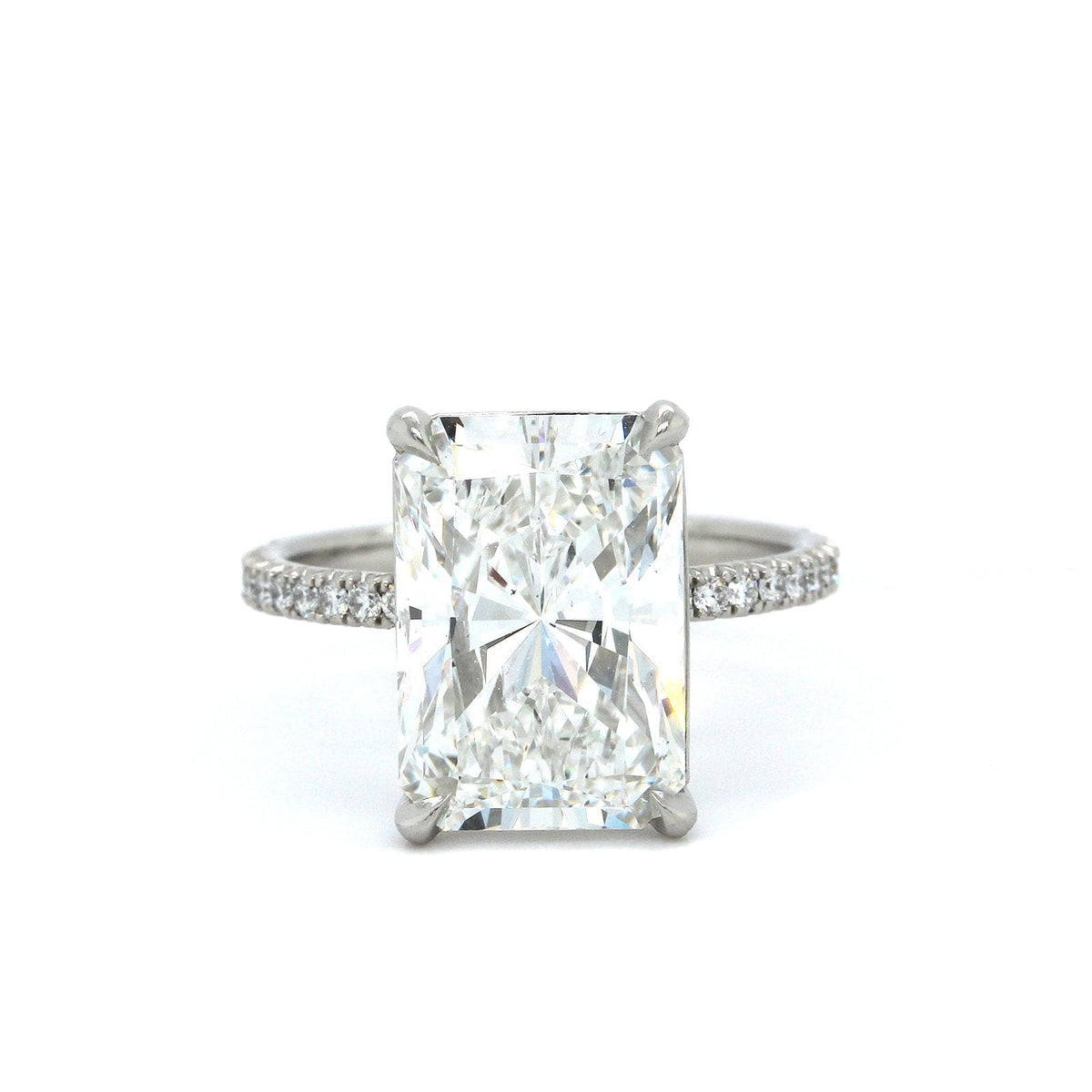 Platinum Emerald Cut Diamond Engagement Ring, Platinum, Long's Jewelers