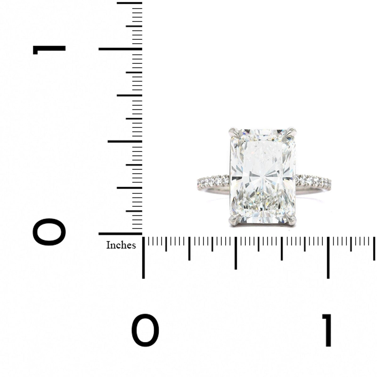 Platinum Radiant Cut Diamond Engagement Ring