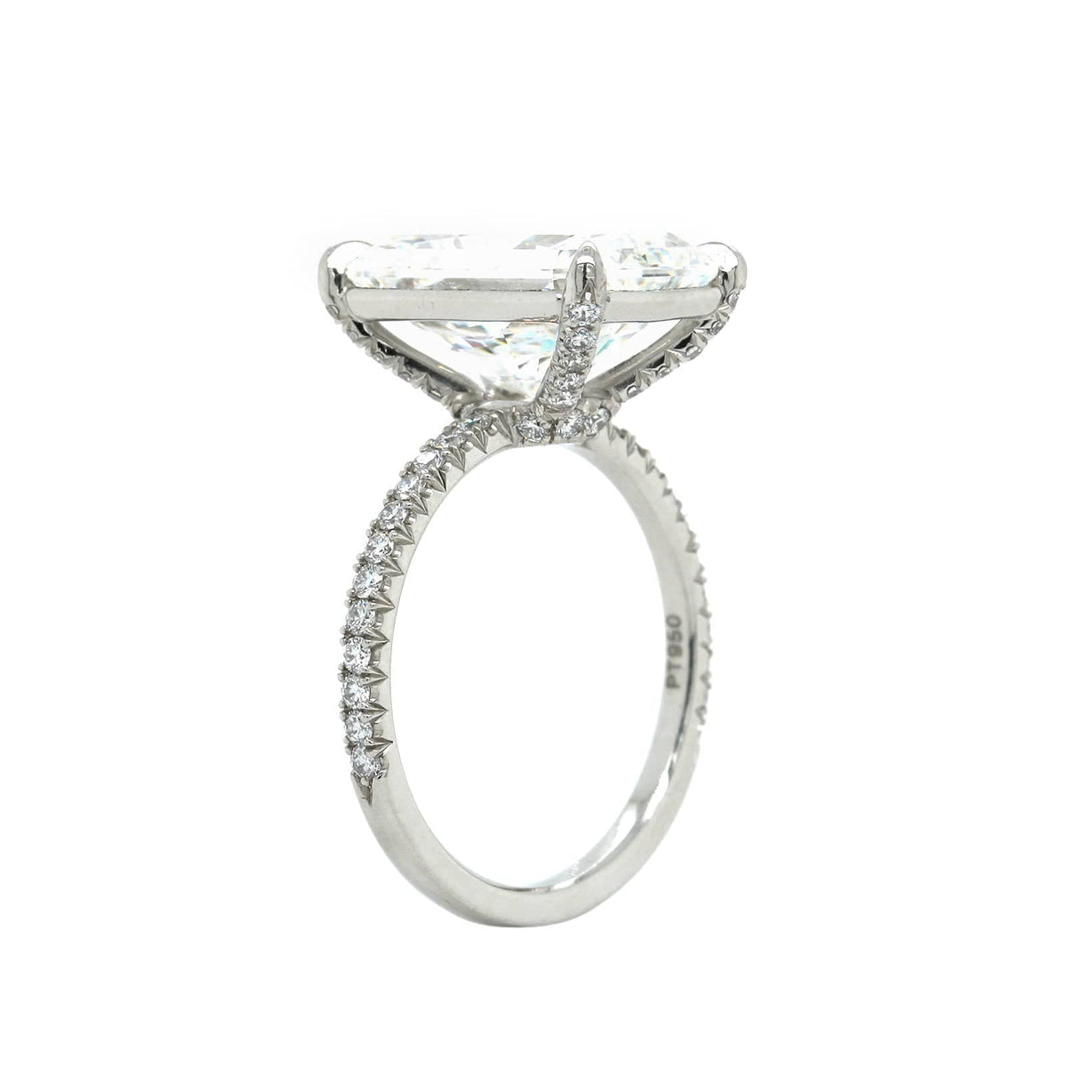 Platinum Radiant Cut Diamond Engagement Ring