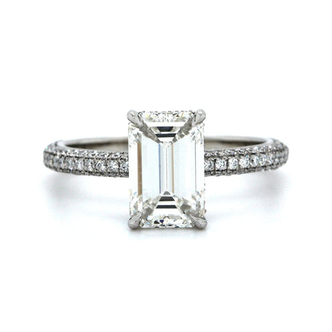 7x5mm Emerald Cut 2 Carat Morganite Engagement Ring On 10k Rose Gold Wedding  Set Bridal Set Art Deco Gift For Her - Walmart.com