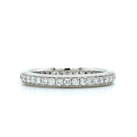 Platinum Milgrain Diamond Eternity Band, Platinum, Long's Jewelers