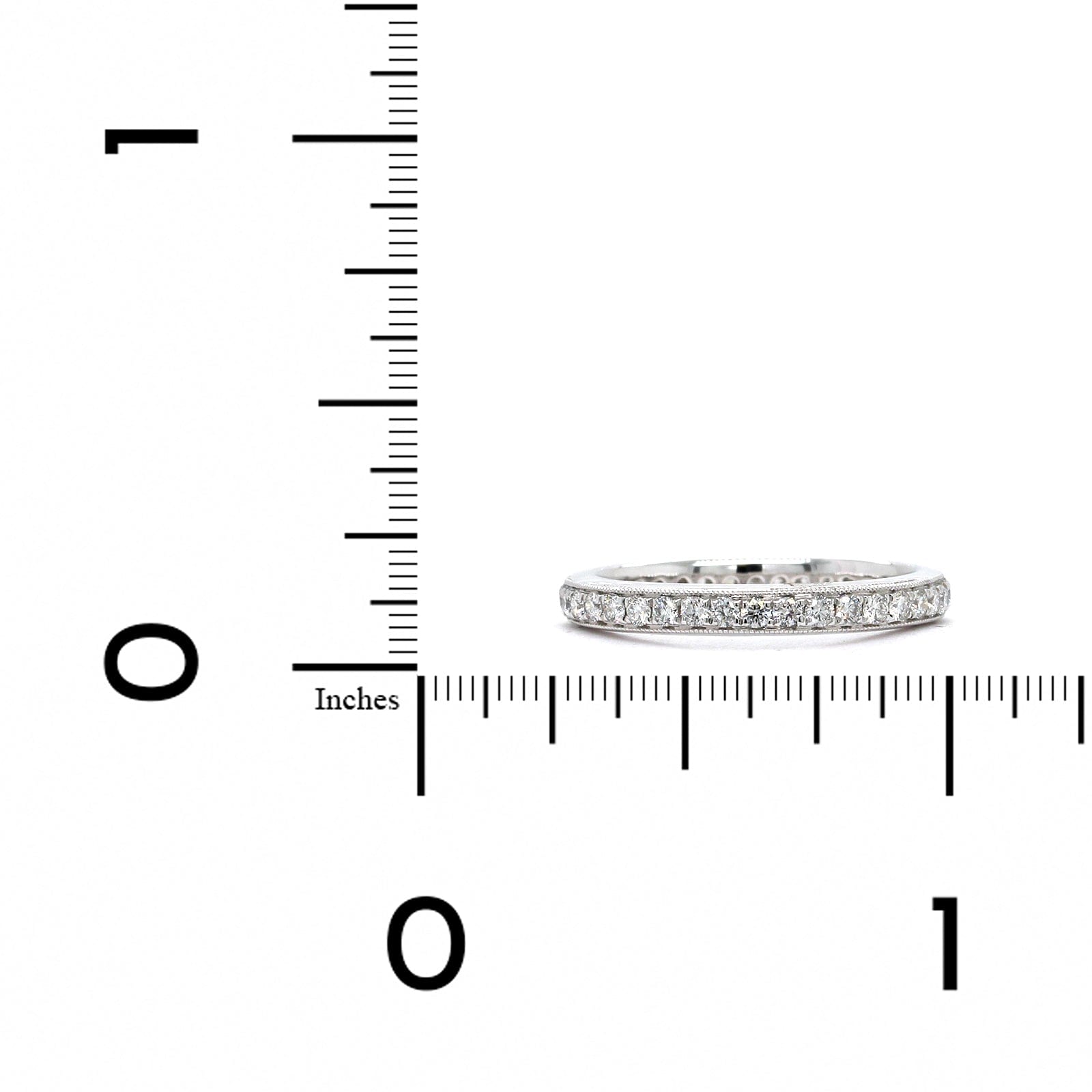 Platinum Milgrain Diamond Eternity Band, Platinum, Long's Jewelers